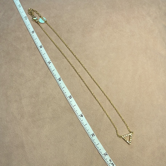 Loren Hope crystal triangle necklace. Adjustable clasp. - Picture 4 of 4